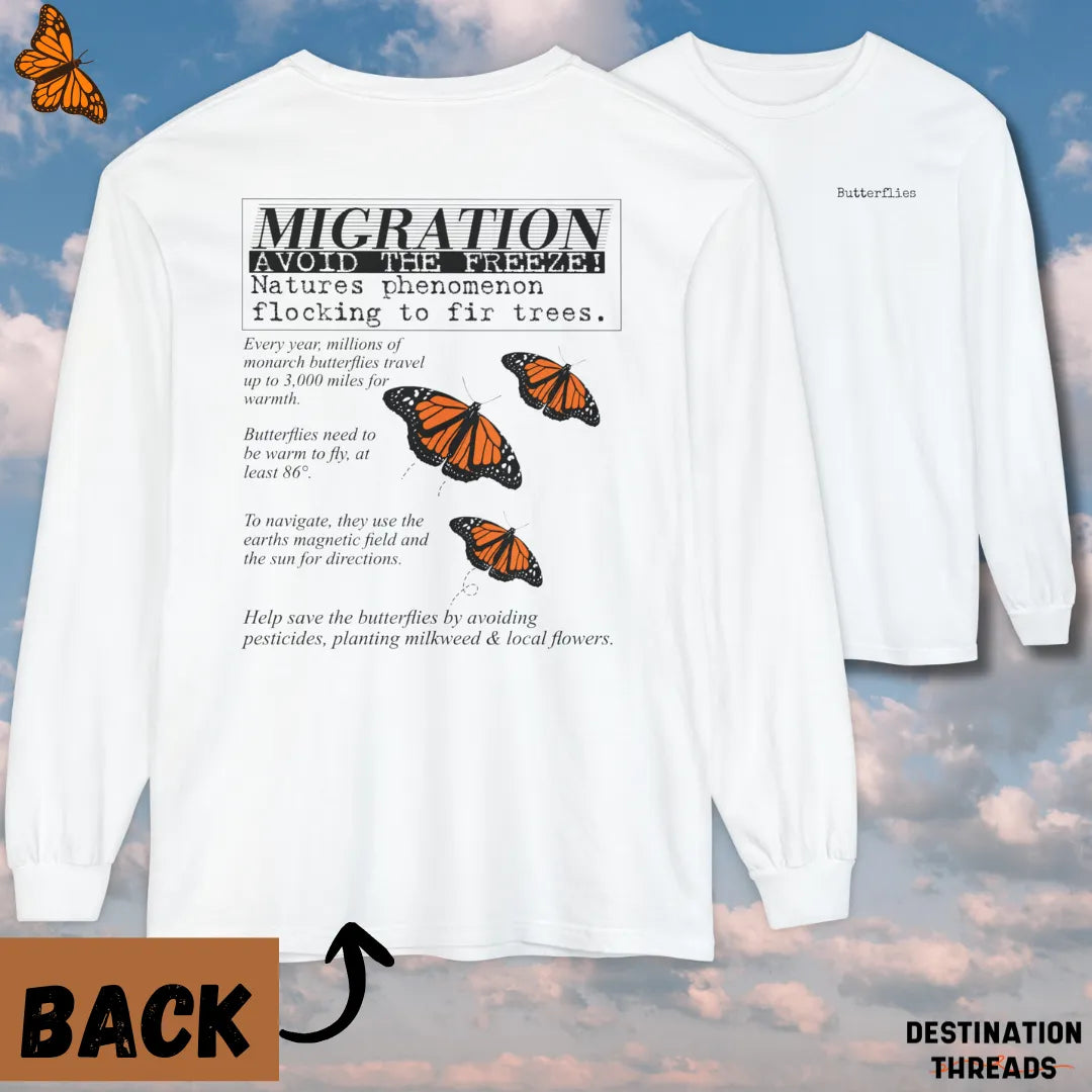 Butterflies Infographic Long Sleeve Shirt