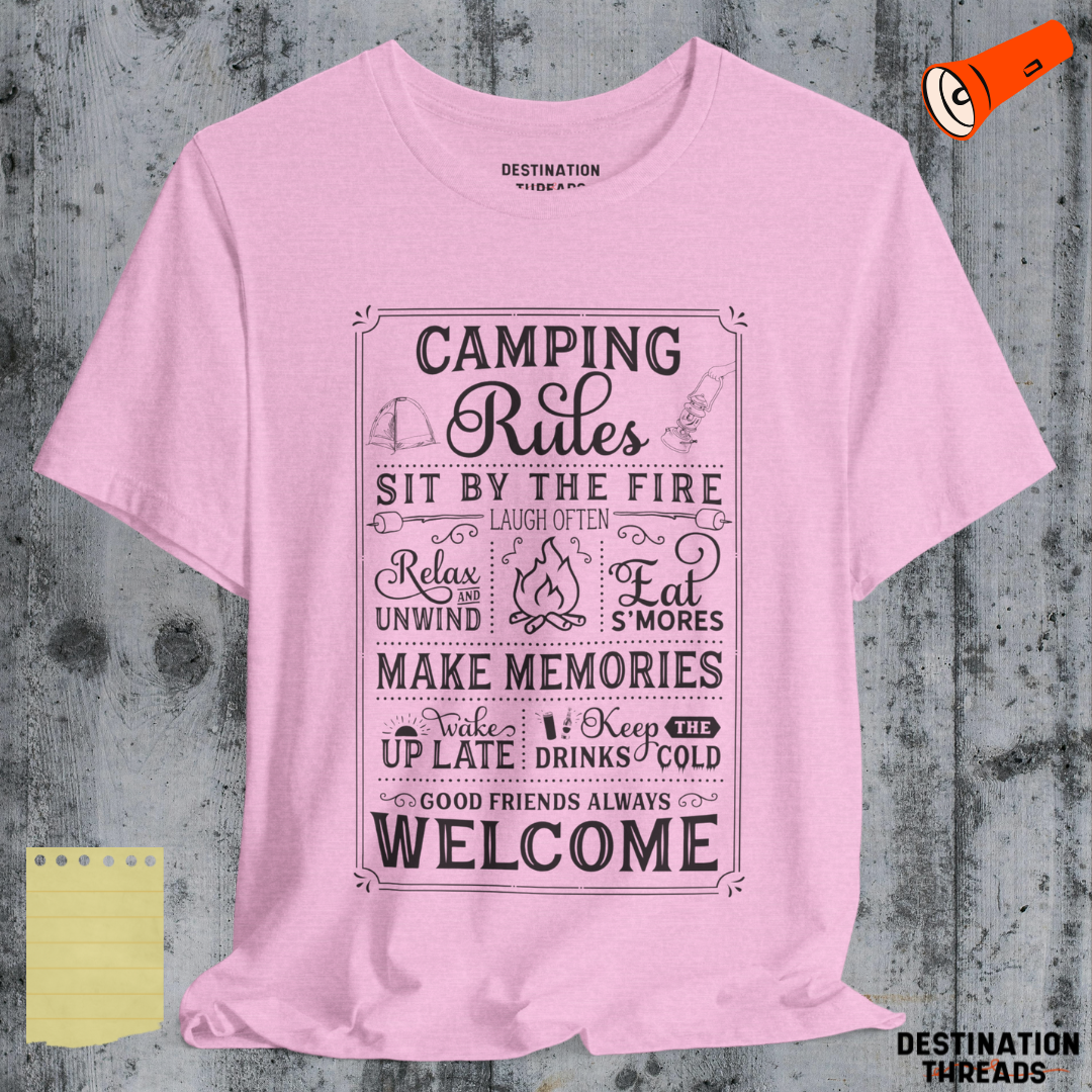 Camping rules T-shirt