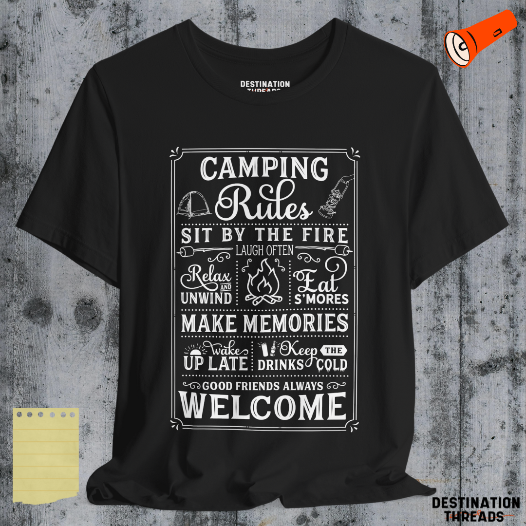 Camping rules T-shirt