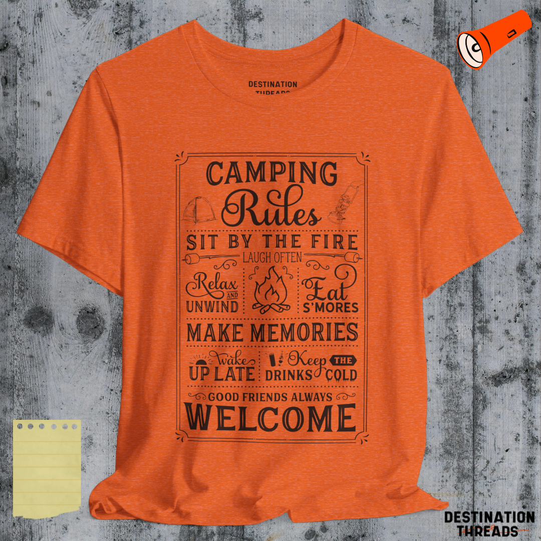 Camping rules T-shirt