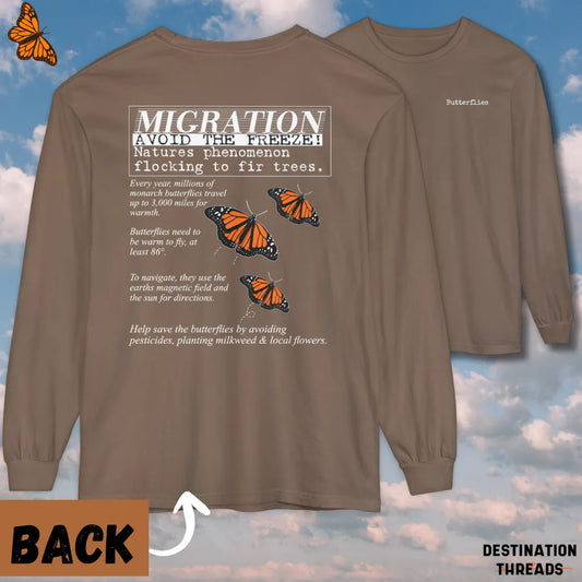 Butterflies Infographic Long Sleeve Shirt