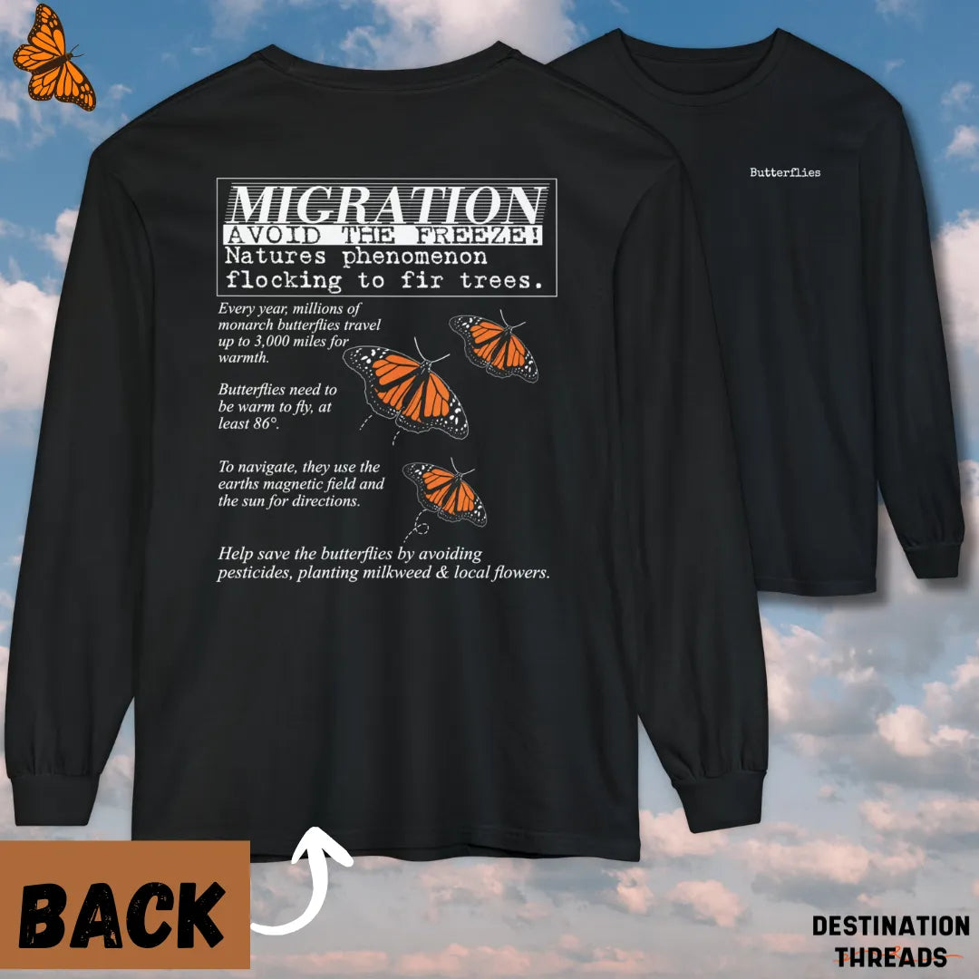 Butterflies Infographic Long Sleeve Shirt